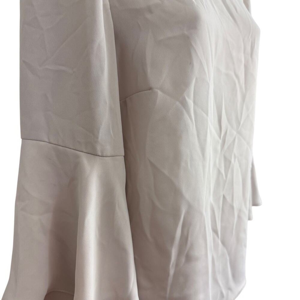 Chicos Bell Flare Sleeve Ecru Neutral Blouse Top Shirt Career sz 0 / 4 / 6 - Picture 3 of 16
